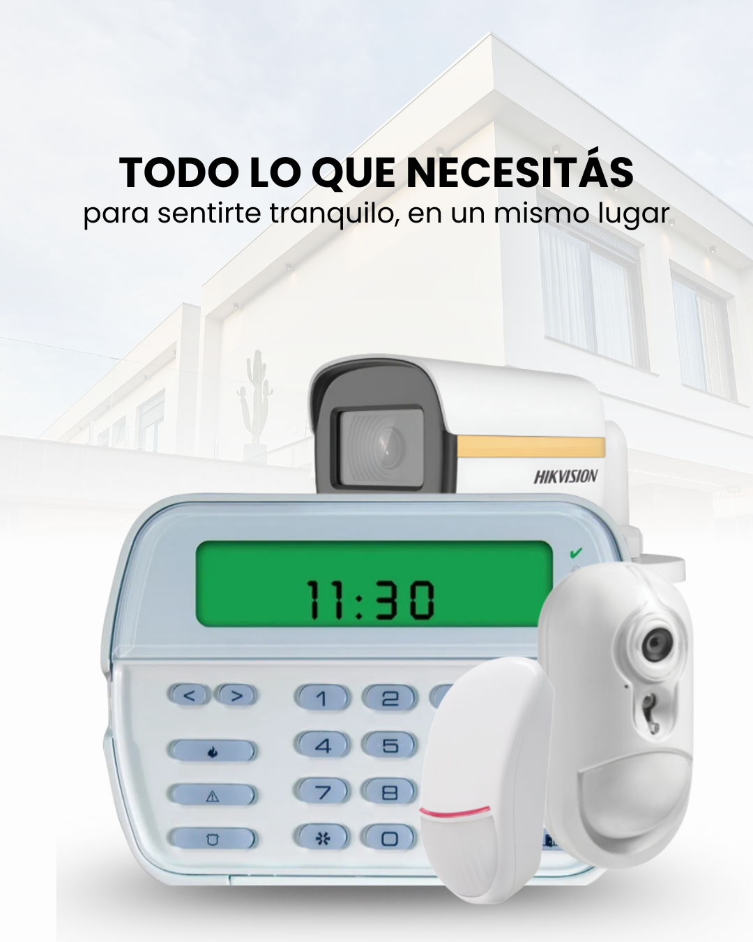 White and Red Modern Home Security Services Promotion Instagram Post
